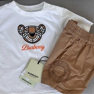 Authentic Burberry toddler t-shirt and shorts set